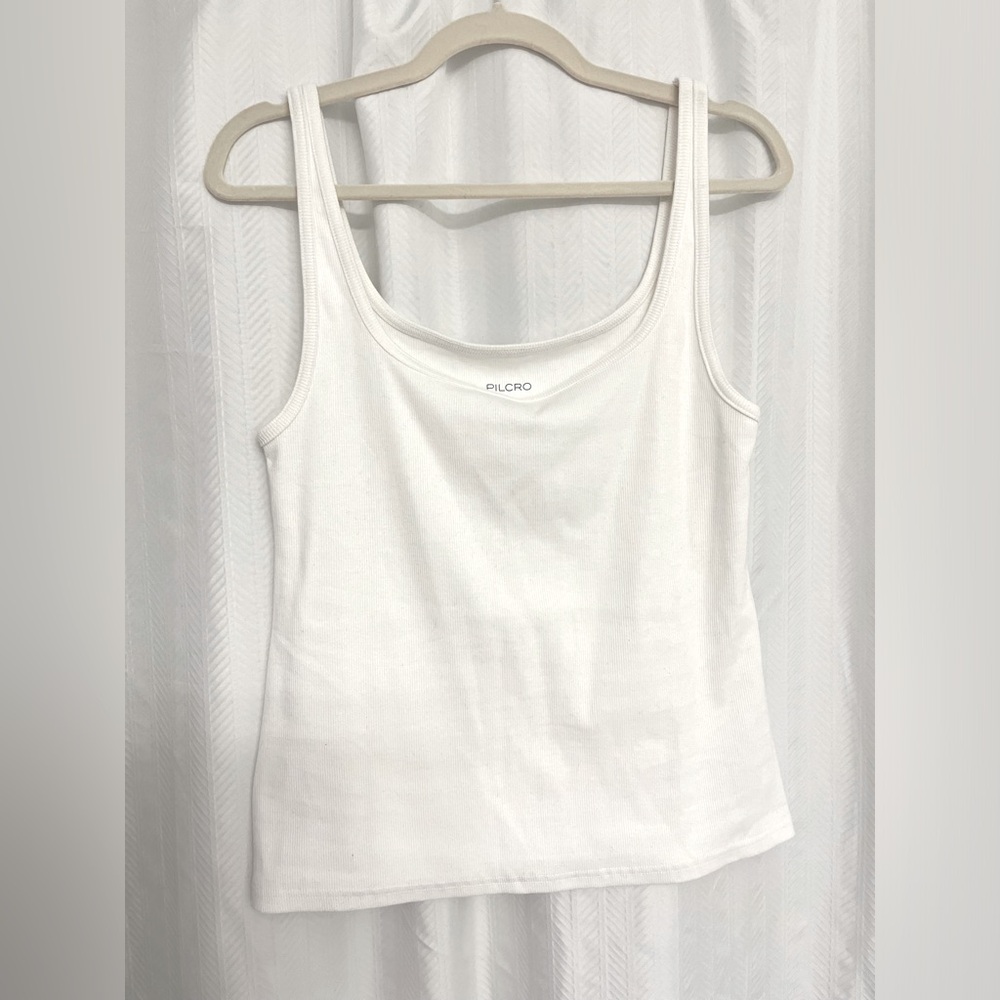NWT Large Pilcro White Tank